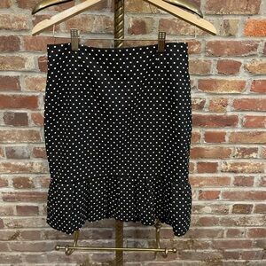 White House Black Market Black and White Polka Dot Pencil Skirt